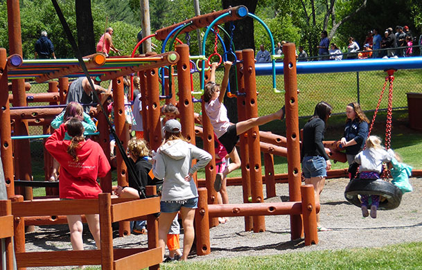 playground and outdoor games at Adventure Bound Cooperstown