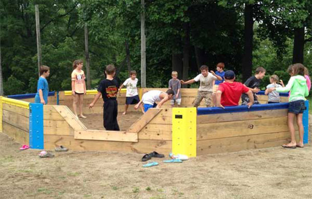 kids playing GaGa ball