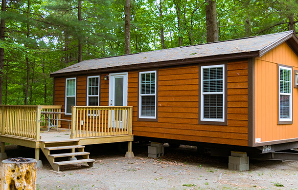 Deluxe cabin exterior at Adventure Bound Shenango